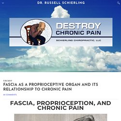 Fascia as an Organ of Proprioception and its Relationship to Chronic Pain - DR. RUSSELL SCHIERLING