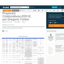 Propuestas de Proyectos Colaborativos-2011-12, por Gregorio Toribio