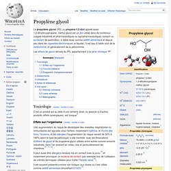 Propylène glycol éthers deType P