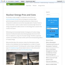Pros and Cons of Nuclear Energy