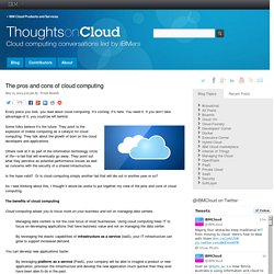 The pros and cons of cloud computing