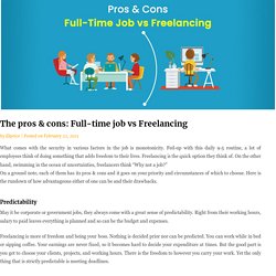 The pros & cons: Full-time job vs Freelancing - Ekprice