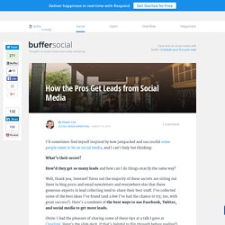 How the Pros Get Leads from Social Media