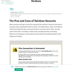 The Pros and Cons of Rainbow Vacuums – Rainbow Vacuum