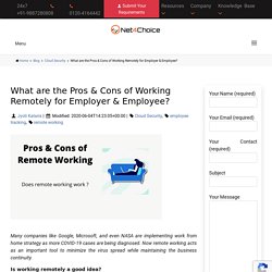 Pros & Cons of Remote Working