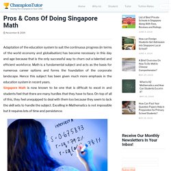 Pros & Cons Of Singapore Mathematics