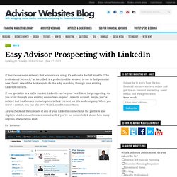 Easy Advisor Prospecting with LinkedIn