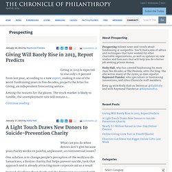 Prospecting - Philanthropy.com