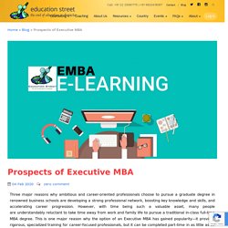 Prospects of Executive Master of Business Administration