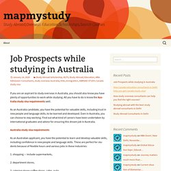 Job Prospects while studying in Australia