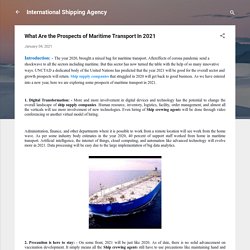 What Are the Prospects of Maritime Transport In 2021