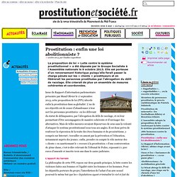 Proposition de loi sur la prostitution : une étape historique ?