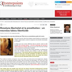 Roselyne Bachelot et la prostitution : un nouveau tabou liberticide