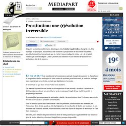 Prostitution: une (r)évolution irréversible