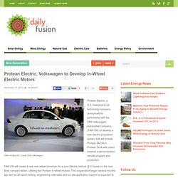 Protean Electric, Volkswagen to Develop In-Wheel Electric Motors
