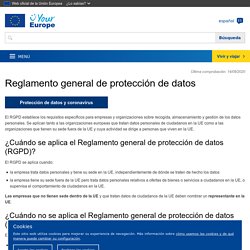Protección de Datos conforme al reglamento RGPD - Your Europe