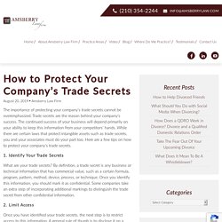 How to Protect Your Company's Trade Secrets - Amsberry Law Firm