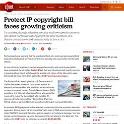 Protect IP copyright bill faces growing criticism