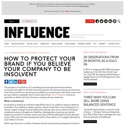 How to protect your brand if you believe your company to be insolvent - INFLUENCE