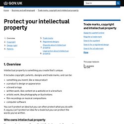 How to protect your intellectual property