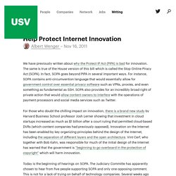 Help Protect Internet Innovation