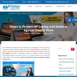 Steps to Protect HP Laptop and Desktop against Deadly Virus