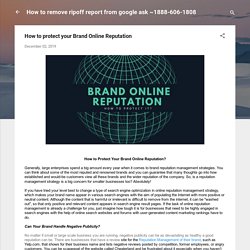 How to protect your Brand Online Reputation