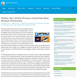 Protect Your Online Privacy using these Best Browser Extensions