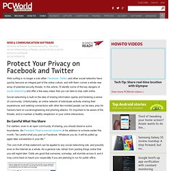Protect Your Privacy on Facebook and Twitter