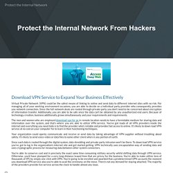 Protect the Internal Network