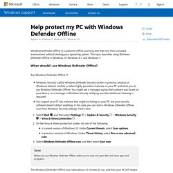 What is Windows Defender Offline?