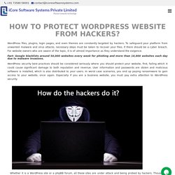 How to protect WordPress website from hackers?