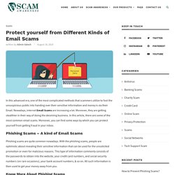 Protect yourself from Different Kinds of Email Scams