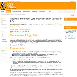 The Real, Protected, Long mode assembly tutorial for PCs