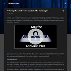 Protecting Mac with firewall bonus by McAfee Antivirus plus