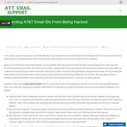 Protecting AT&T Email IDs From Being Hacked - ATT Email Support