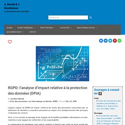 RGPD: l’analyse d’impact relative à la protection des données (DPIA) – A. Bamdé & J. Bourdoiseau