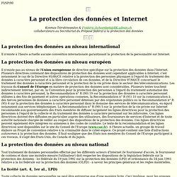 La protection des données et Internet
