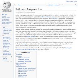 Buffer overflow protection