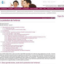 La protection de l'enfance (vitrine.La protection de l'enfance) - CNFPT