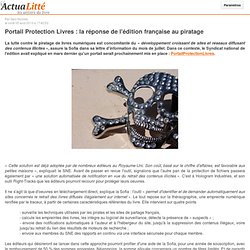 Portail Protection Livres : la réponse de l'édition française au piratage