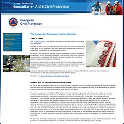 Civil Protection - The future for European civil protection