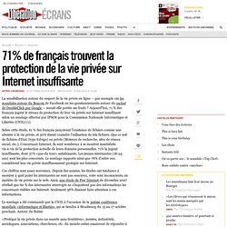71% de français trouvent la protection de la vie privée sur Inte