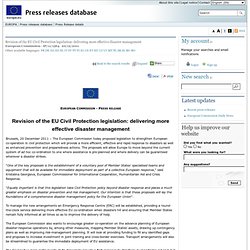 EU Civil Protection legislation