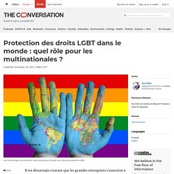 Protection des droits LGBT dans le monde : quel rôle pour les multinationales ?
