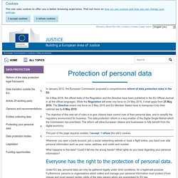 Protection of personal data - Justice