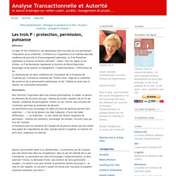 Les trois P : protection, permission, puissance