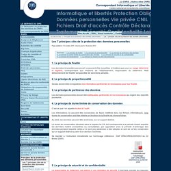 Les 7 principes clés de la protection des données personnelles - Fil d’actualité du Service Informatique et libertés du CNRS