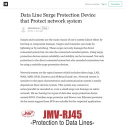 Data Line Surge Protection Device that Protect network system