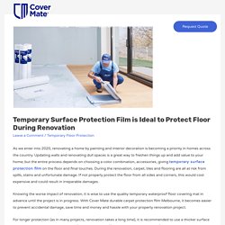 Temporary Surface Protection Film Protect Floor During Renovation